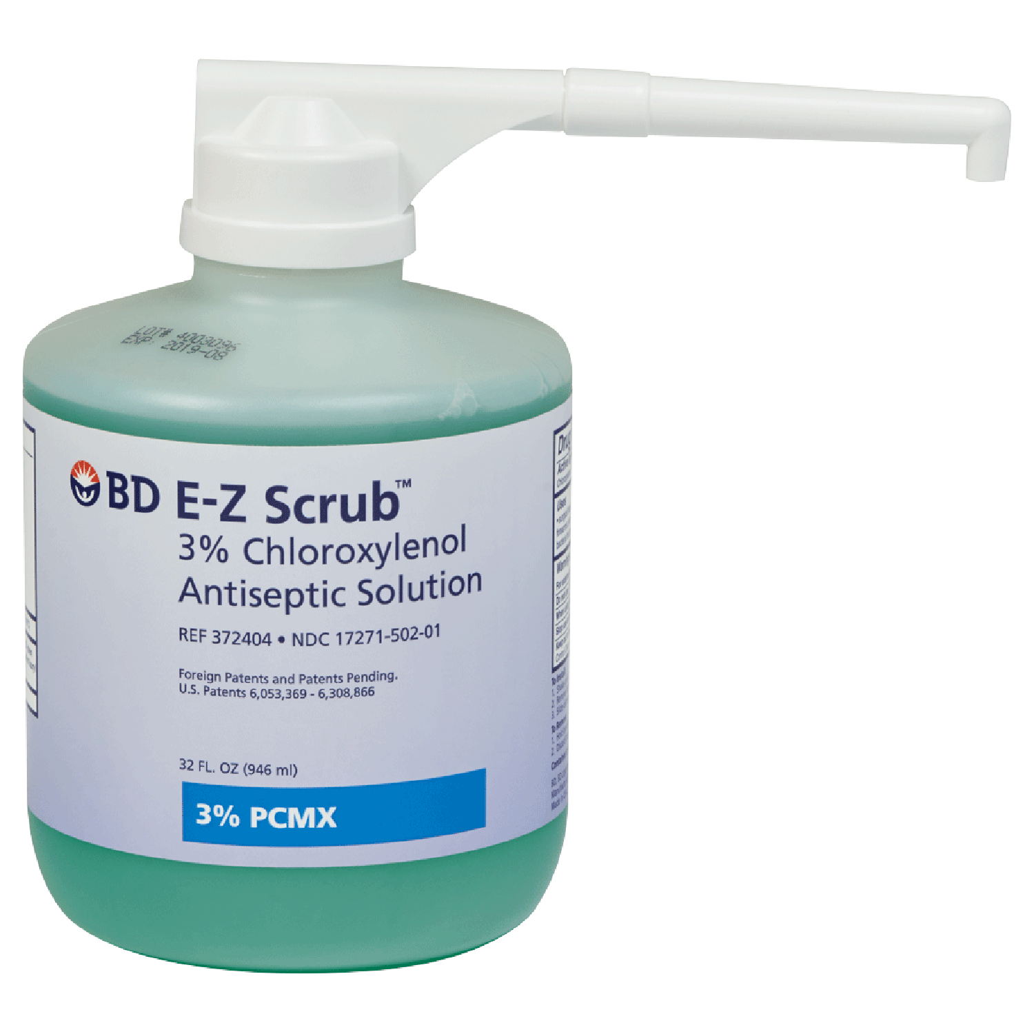BD EZ Scrub™ 3 Chloroxylenol Antiseptic Solution Foot Pump, 32 oz